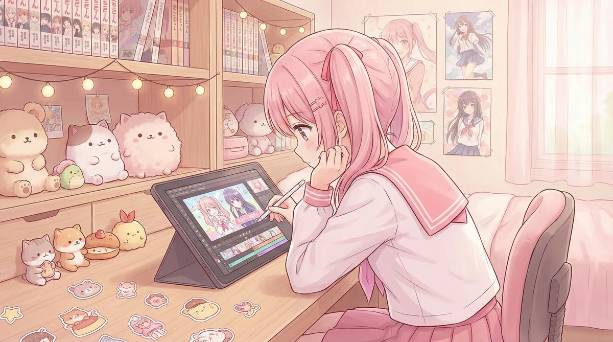 福利姬 - 福利姬：魔法少女变身全过程动漫解析